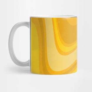 Swirl Abstract Yellow Orange Retro 70s Mug
